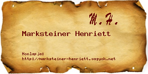 Marksteiner Henriett névjegykártya